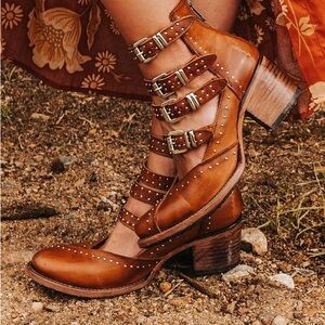 Freebird by Steven Brown Heeled Boots with Buckle Straps